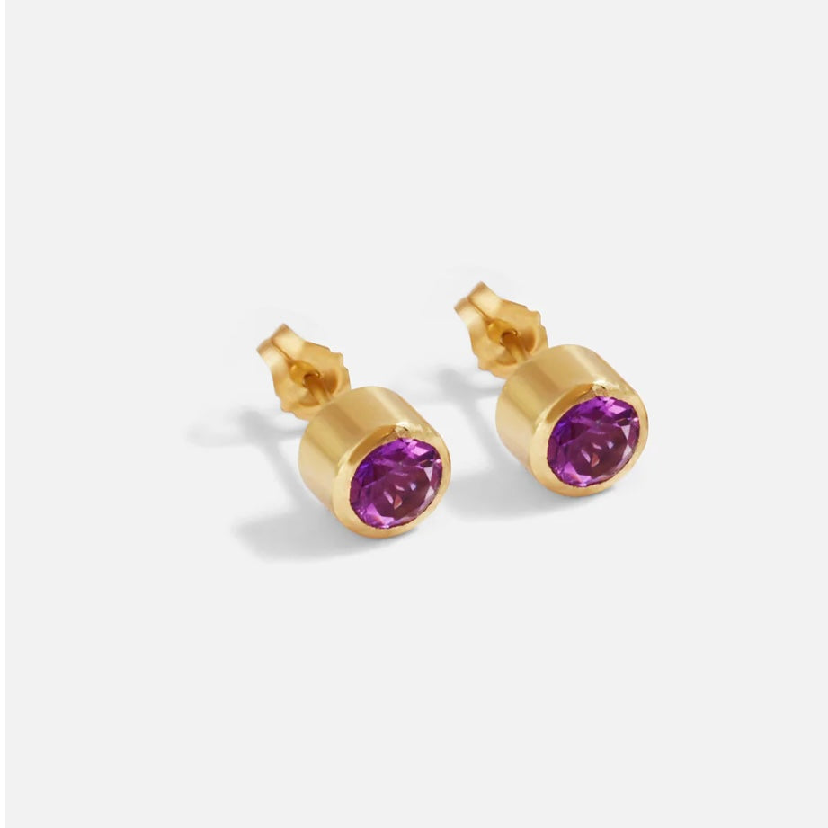 Lavender Amethyst / Stud Earrings