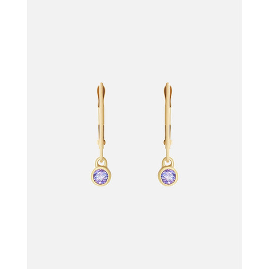 Indulge in the exquisite beauty of tanzanite with these stunning earrings. Crafted with elegance and sophistication, these earrings showcase the mesmerizing allure of tanzanite gemstones, making them the perfect accessory for any special occasion.  3mm Tanzanite 14k Yellow Gold Each earring measures 4mm width by 4.2mm length French Backs